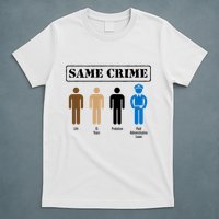 Same Crime Different Time Funny Satirical T-Shirt