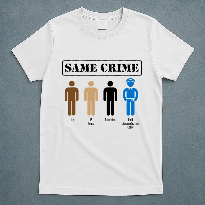 Same Crime Different Time Funny Satirical T-Shirt