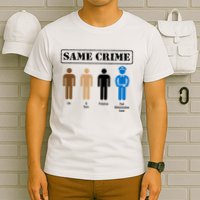 Same Crime Different Time Funny Satirical T-Shirt