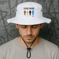 Same Crime Different Time Funny Satirical Bucket Hat