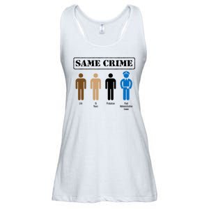 Same Crime Different Time Funny Satirical Ladies Essential Flowy Tank