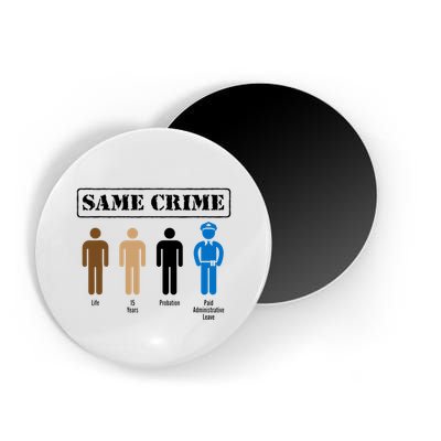 Same Crime Different Time Funny Satirical Magnet