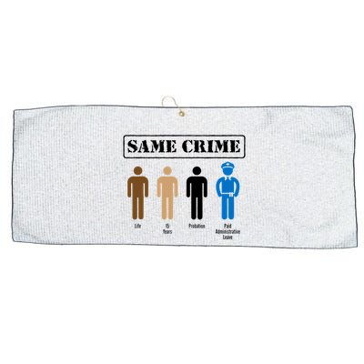 Same Crime Different Time Funny Satirical Large Microfiber Waffle Golf Towel