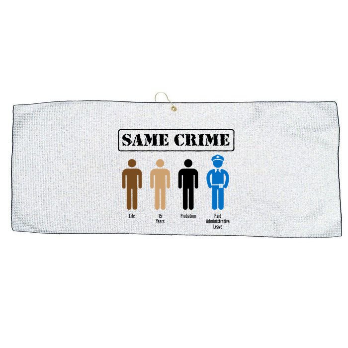 Same Crime Different Time Funny Satirical Large Microfiber Waffle Golf Towel