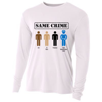 Same Crime Different Time Funny Satirical Cooling Performance Long Sleeve Crew