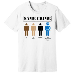 Same Crime Different Time Funny Satirical Premium T-Shirt