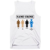 Same Crime Different Time Funny Satirical Tank Top
