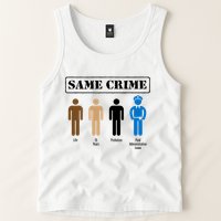 Same Crime Different Time Funny Satirical Tank Top