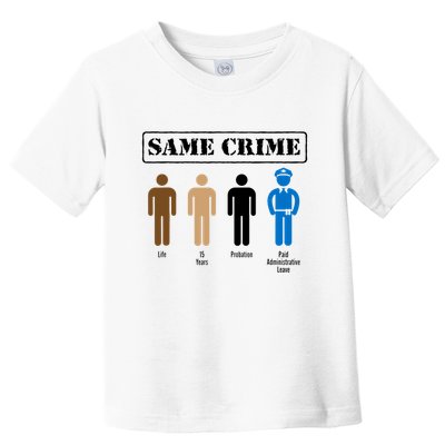 Same Crime Different Time Funny Satirical Toddler T-Shirt