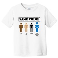 Same Crime Different Time Funny Satirical Toddler T-Shirt