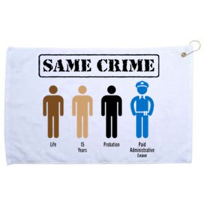 Same Crime Different Time Funny Satirical Grommeted Golf Towel