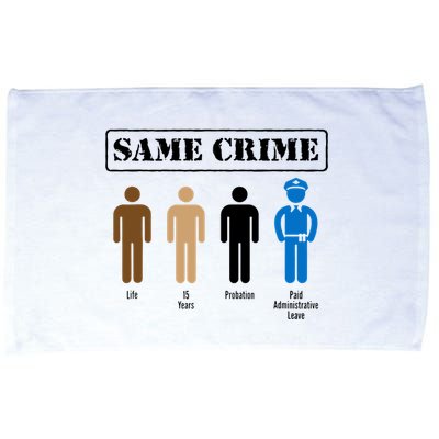 Same Crime Different Time Funny Satirical Microfiber Hand Towel