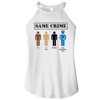 Same Crime Different Time Funny Satirical Women's Perfect Tri Rocker Tank