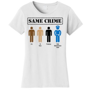 Same Crime Different Time Funny Satirical Women's T-Shirt