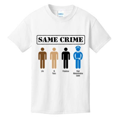 Same Crime Different Time Funny Satirical Kids T-Shirt