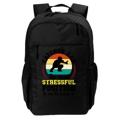 Softball Catcher Dad Funny Dad Of A Softball Catcher Father Meaningful Gift Backpack