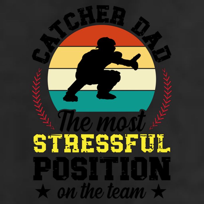 Softball Catcher Dad Funny Dad Of A Softball Catcher Father Meaningful Gift Golf Towel