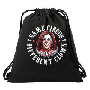 Same Circus Different Clown Funny Kamala Harris Clown Drawstring Bag