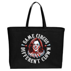 Same Circus Different Clown Funny Kamala Harris Clown Cotton Canvas Jumbo Tote