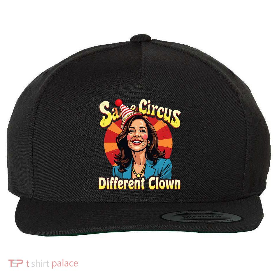 Same Circus Different Clown Kamala Harris Election Day 2024 Wool Snapback Cap