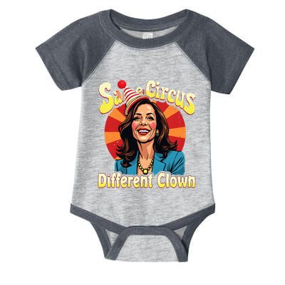 Same Circus Different Clown Kamala Harris Election Day 2024 Infant Baby Jersey Bodysuit