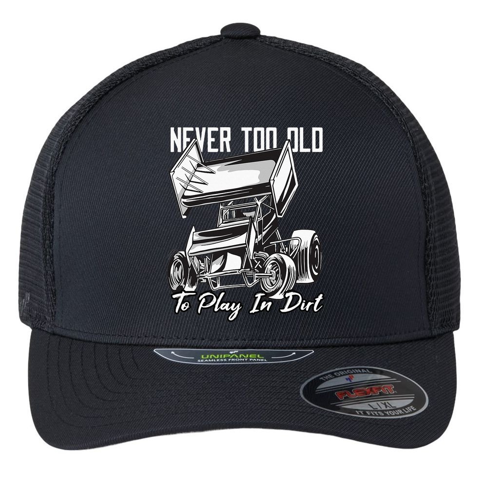 SPRINT CAR DIRT TRACK RACING Play In Dirt Flexfit Unipanel Trucker Cap