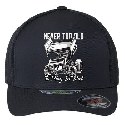 SPRINT CAR DIRT TRACK RACING Play In Dirt Flexfit Unipanel Trucker Cap