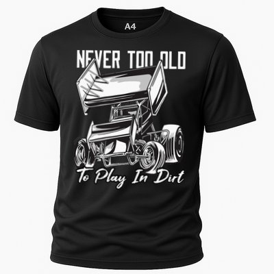 SPRINT CAR DIRT TRACK RACING Play In Dirt Cooling Performance Crew T-Shirt