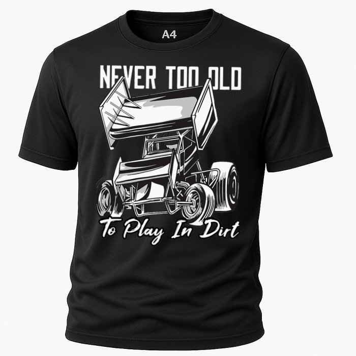 SPRINT CAR DIRT TRACK RACING Play In Dirt Cooling Performance Crew T-Shirt