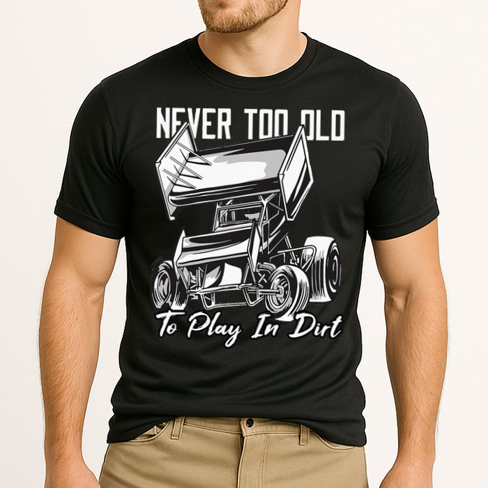 SPRINT CAR DIRT TRACK RACING Play In Dirt Cooling Performance Crew T-Shirt