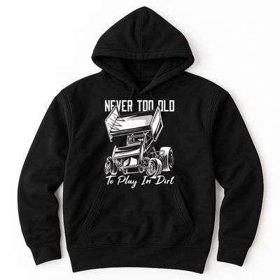SPRINT CAR DIRT TRACK RACING Play In Dirt Hoodie