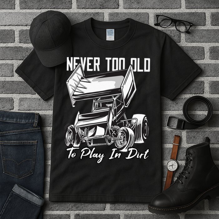 SPRINT CAR DIRT TRACK RACING Play In Dirt Tall T-Shirt
