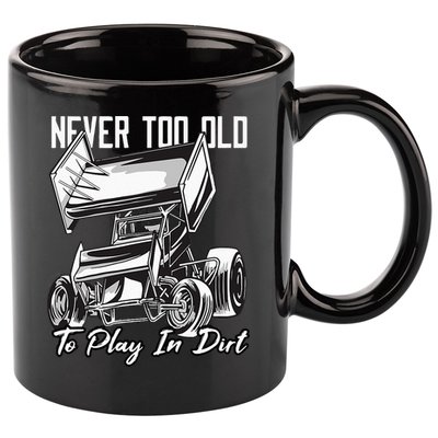 SPRINT CAR DIRT TRACK RACING Play In Dirt 11oz C Handle Ceramic Mug