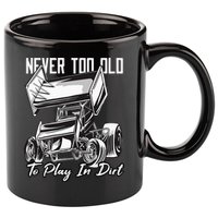SPRINT CAR DIRT TRACK RACING Play In Dirt 11oz C Handle Ceramic Mug