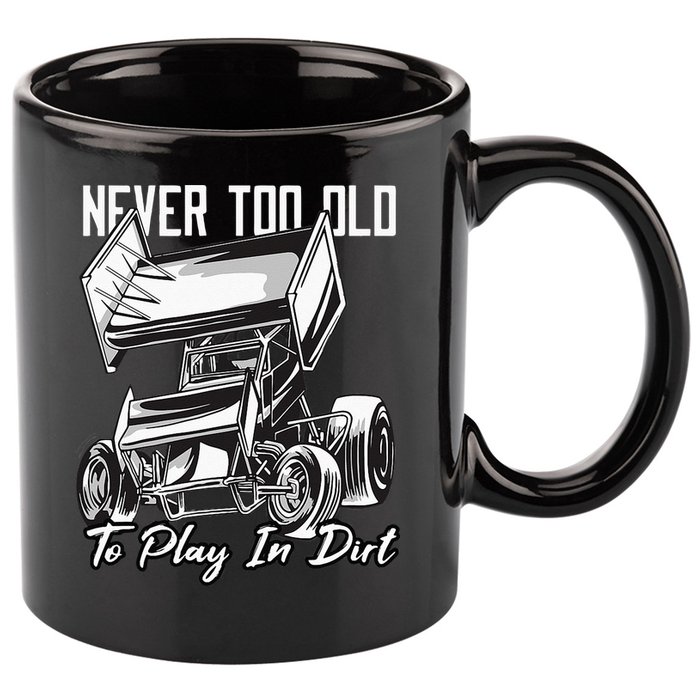SPRINT CAR DIRT TRACK RACING Play In Dirt 11oz C Handle Ceramic Mug