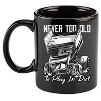 SPRINT CAR DIRT TRACK RACING Play In Dirt 11oz C Handle Ceramic Mug