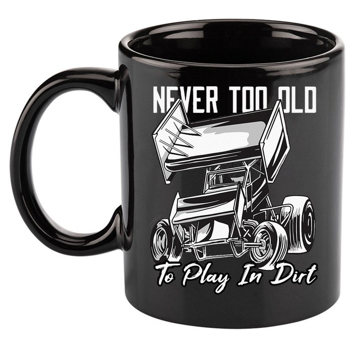 SPRINT CAR DIRT TRACK RACING Play In Dirt 11oz C Handle Ceramic Mug