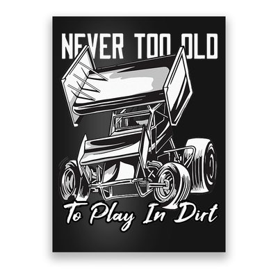 SPRINT CAR DIRT TRACK RACING Play In Dirt Poster