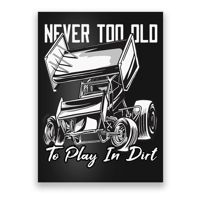 SPRINT CAR DIRT TRACK RACING Play In Dirt Poster
