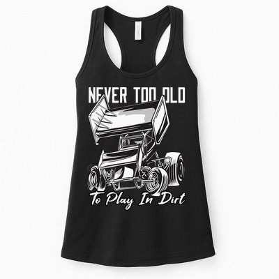 SPRINT CAR DIRT TRACK RACING Play In Dirt Womens Tank Top