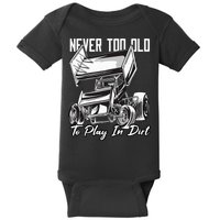 SPRINT CAR DIRT TRACK RACING Play In Dirt Baby Bodysuit