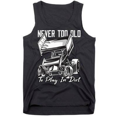 SPRINT CAR DIRT TRACK RACING Play In Dirt Tank Top