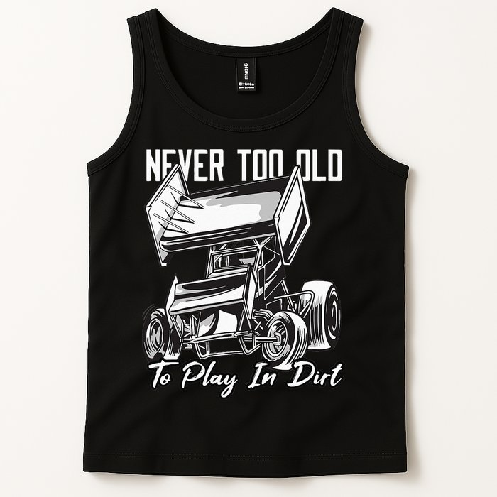 SPRINT CAR DIRT TRACK RACING Play In Dirt Tank Top