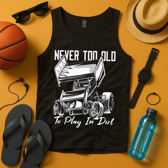 SPRINT CAR DIRT TRACK RACING Play In Dirt Tank Top