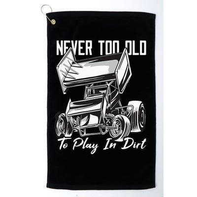 SPRINT CAR DIRT TRACK RACING Play In Dirt Golf Towel