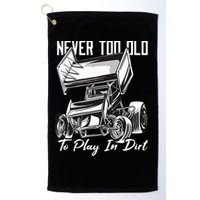 SPRINT CAR DIRT TRACK RACING Play In Dirt Golf Towel