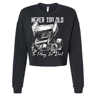 SPRINT CAR DIRT TRACK RACING Play In Dirt Cropped Pullover Crew