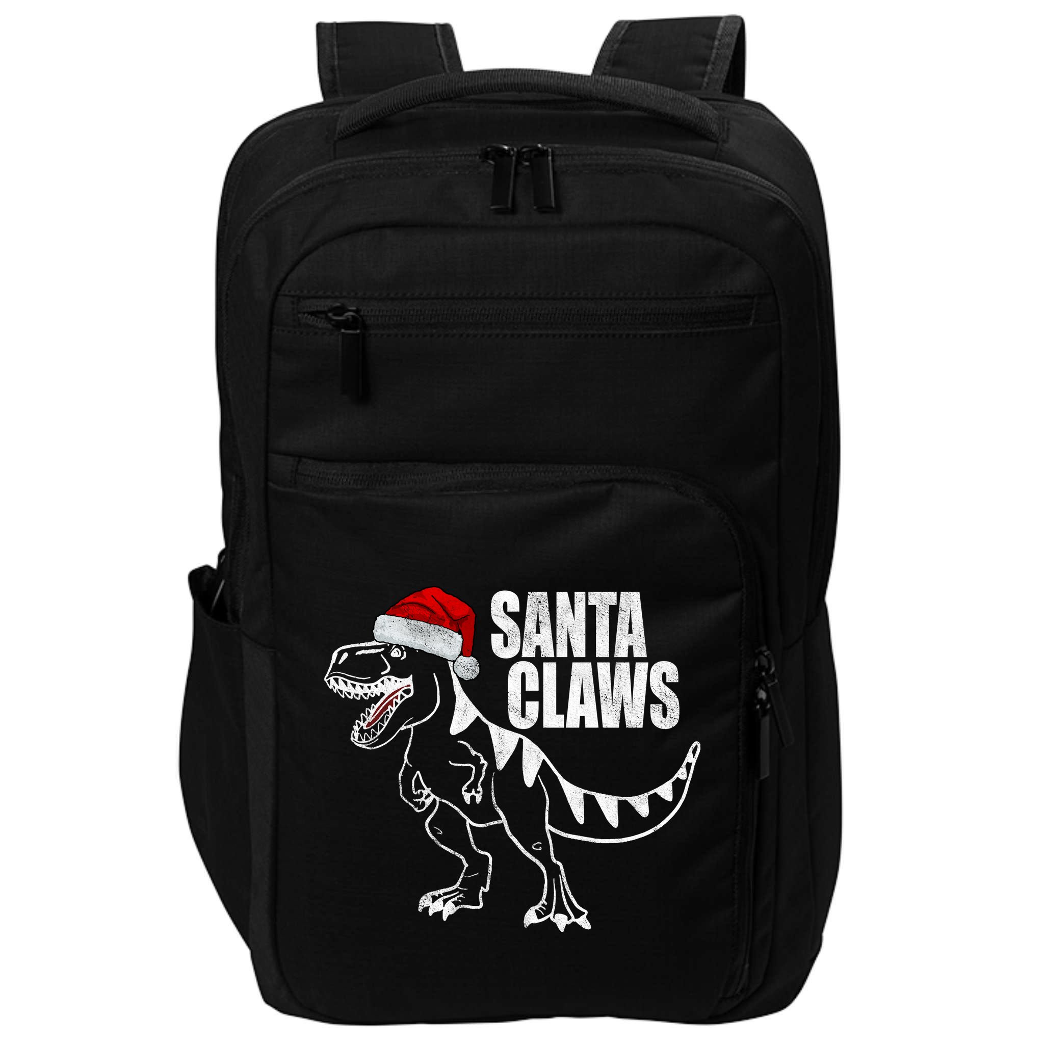 Santa Claws Dinosaur Christmas Impact Tech Backpack