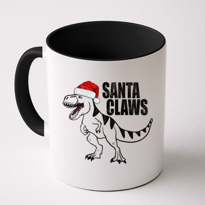 Santa Claws Dinosaur Christmas Mug