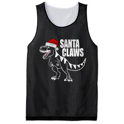 Santa Claws Dinosaur Christmas Mesh Reversible Basketball Jersey Tank